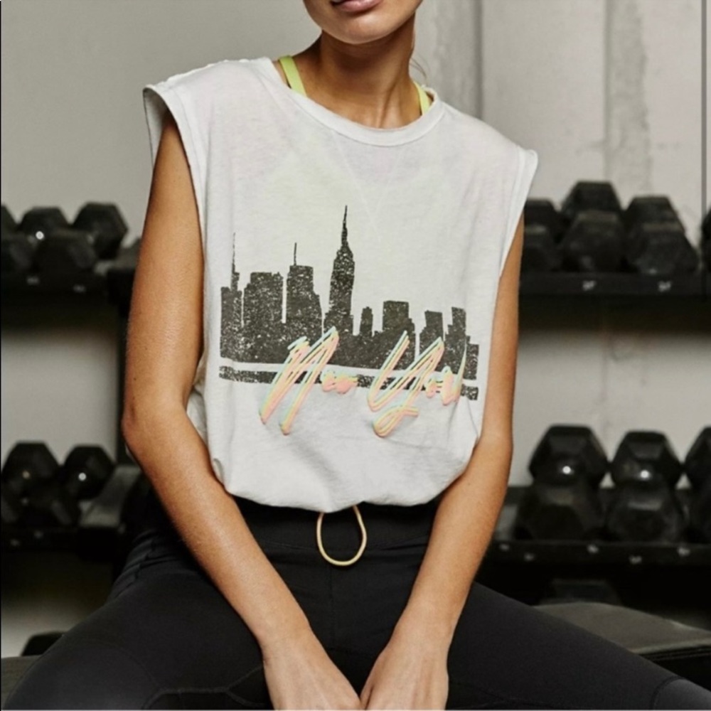 NWT! Free People Movement Bring The Heat Graphic Tank Top - Size Large
